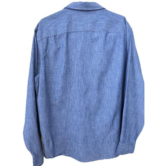 UNTUCKit Button Down Up Shirt Adult XXL Long Sleeve Blue Cotton Men’s Timeless - Picture 5 of 9